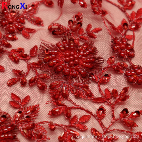 Brand New Laxary Bead Net Fabric